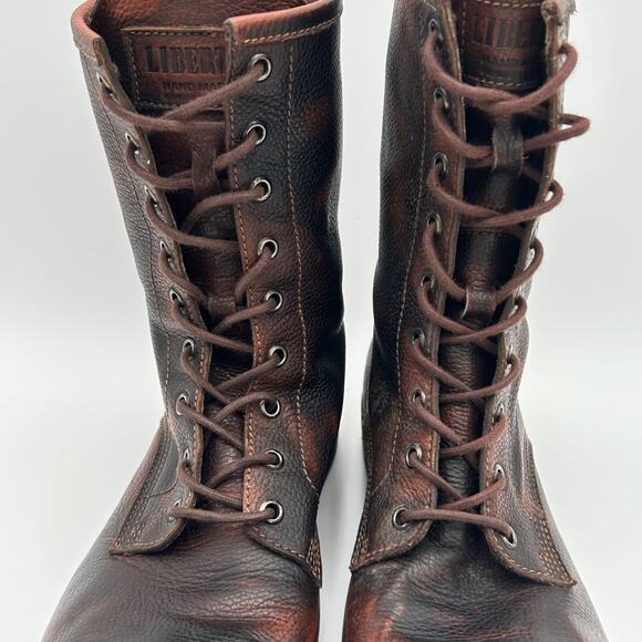 Liberty Boot Handmade Men\'s Brown Leather Lace Up Boots Size 9 main image 5